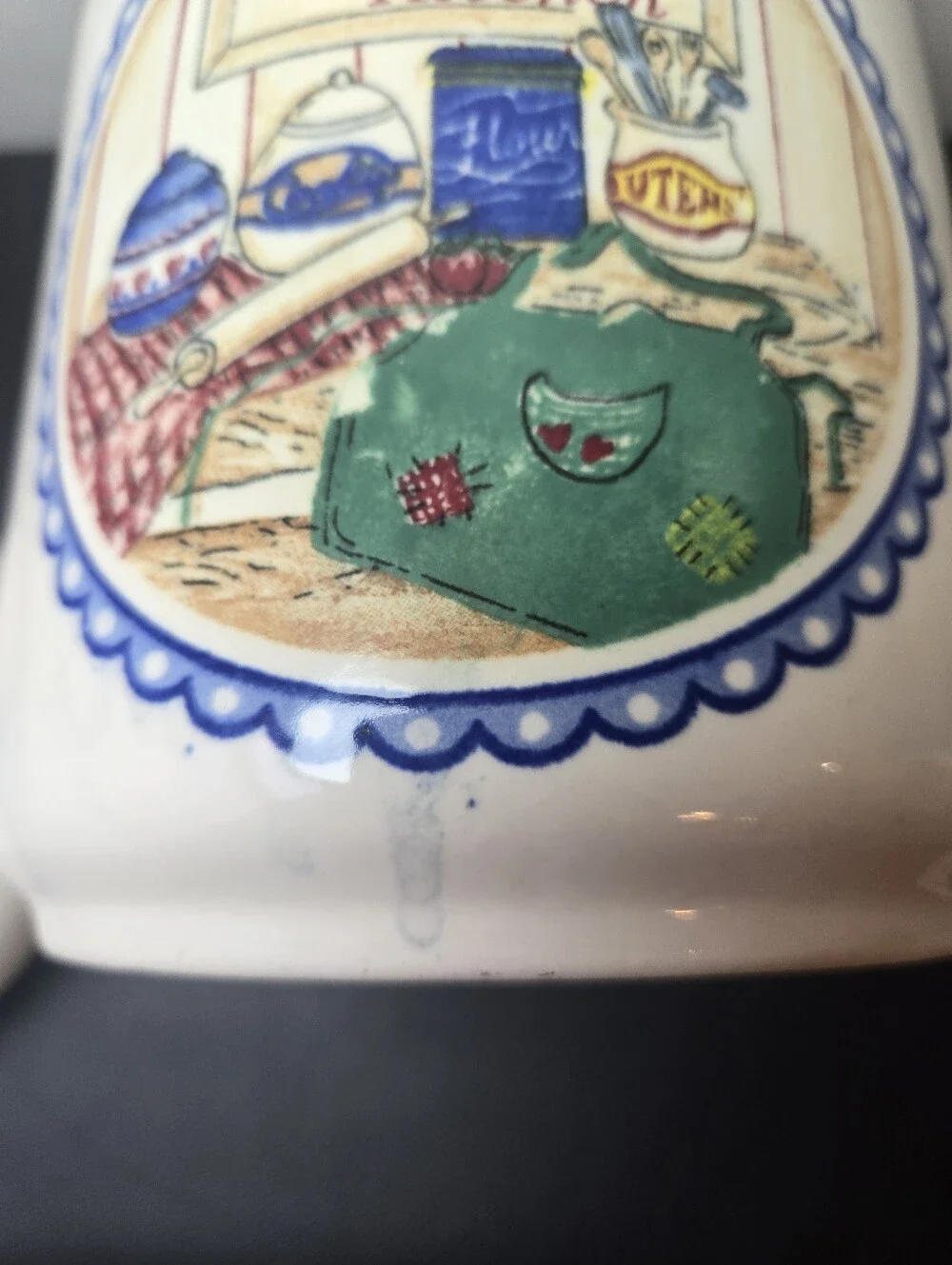 Cookie Jar Country Kitchen 90s Decor Utensil Storage